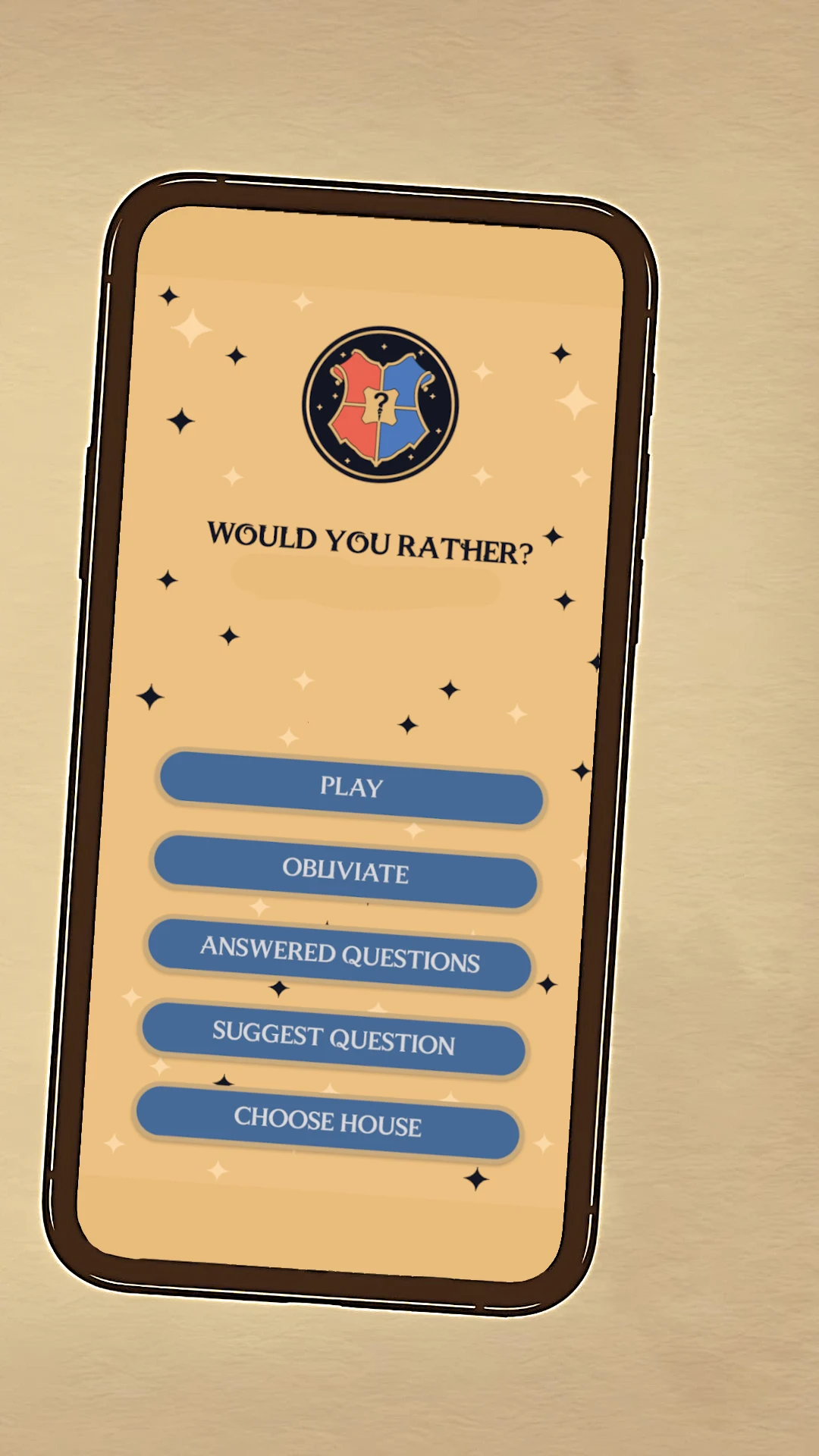 Would you rather? Harry Wizard screenshot